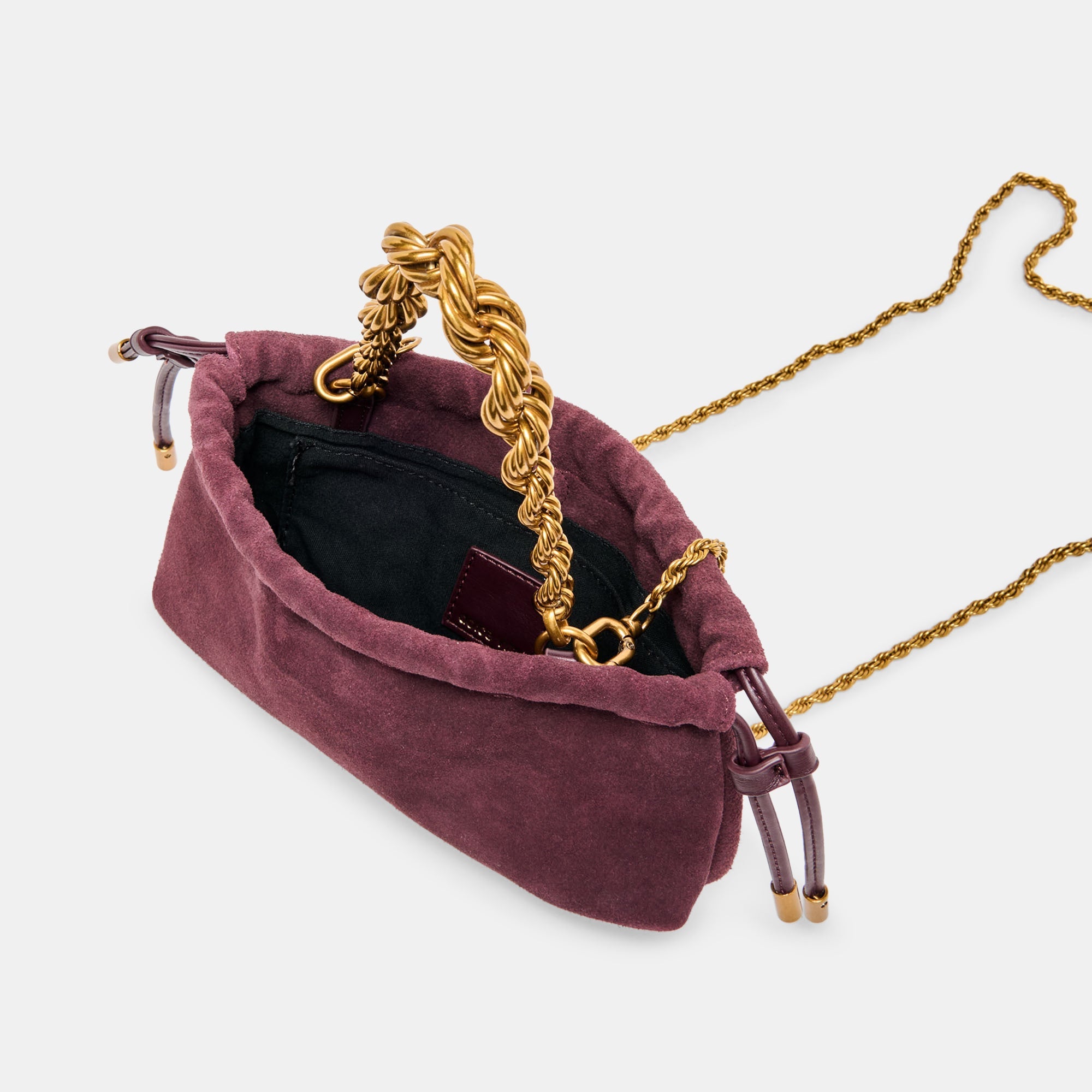 Cleo Burgundy Suede Crossbody / Dolce Vita