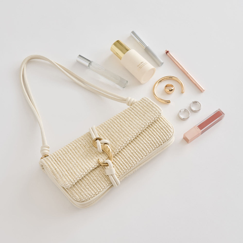 Alice Natural Raffia Shoulder Bag / Dolce Vita