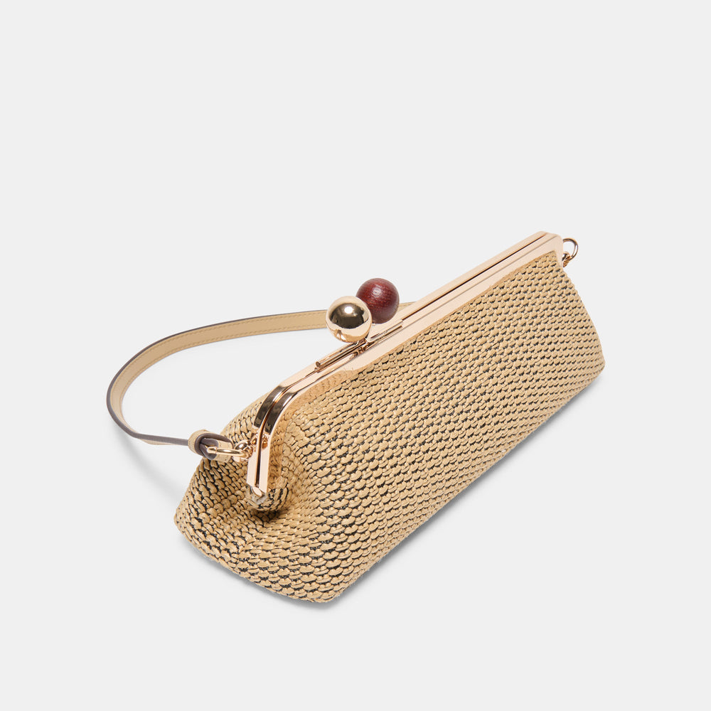 Ambriaa Natural Raffia Shoulder Bag / Dolce Vita