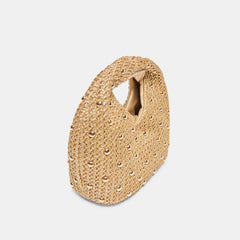 Dahlia Gold Raffia Handbag / Dolce Vita