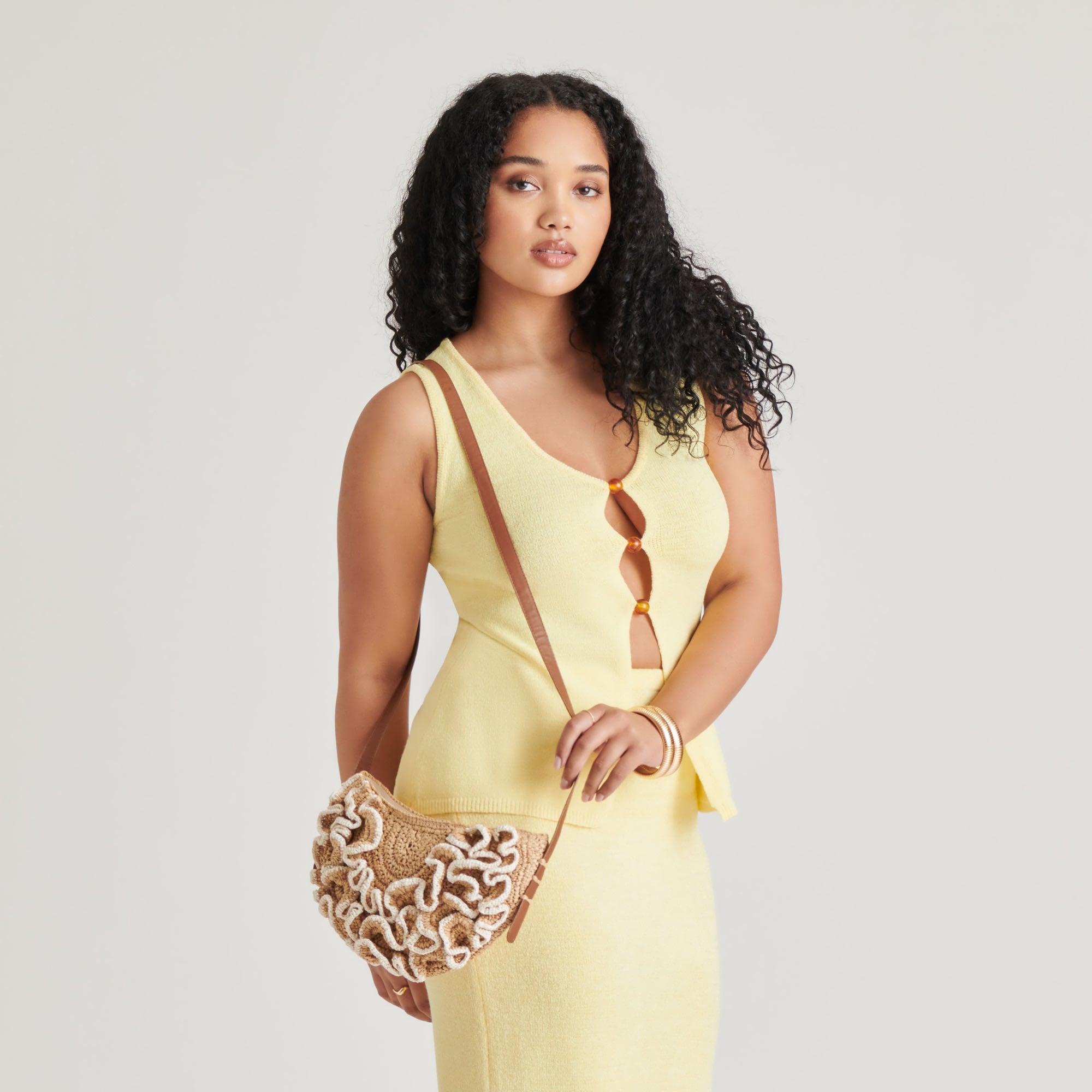 Atrani Natural Raffia Crossbody / Dolce Vita
