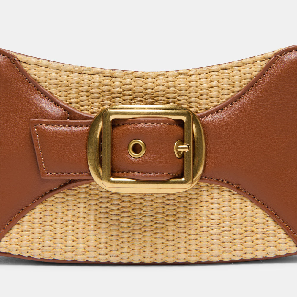 Nuala Raffia Saddle Stella Handbag / Dolce Vita