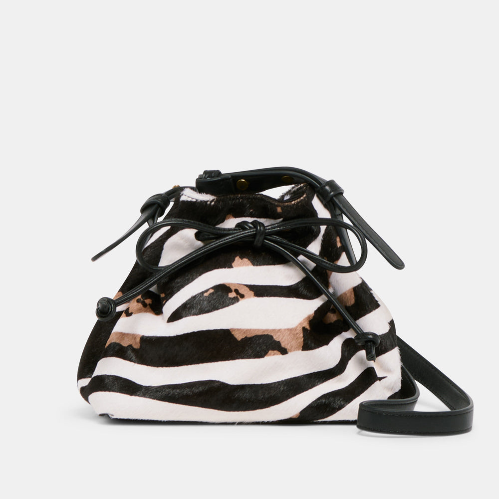 Randi Zebra Calf Hair Crossbody / Dolce Vita