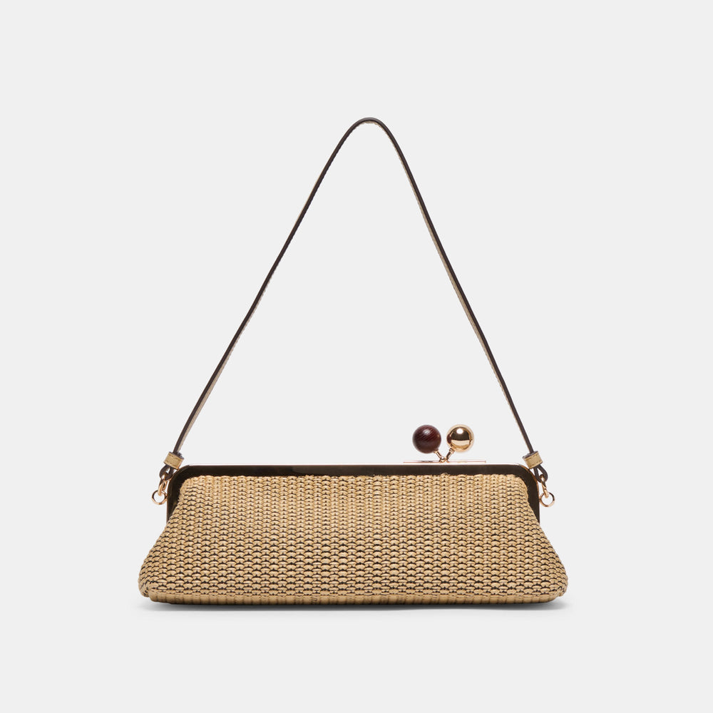 Ambriaa Natural Raffia Shoulder Bag / Dolce Vita