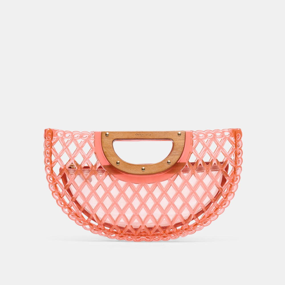 Solandra Coral Jelly Clutch / Dolce Vita