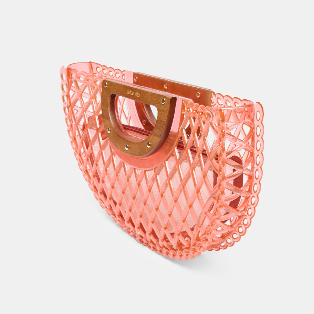 Solandra Coral Jelly Clutch / Dolce Vita