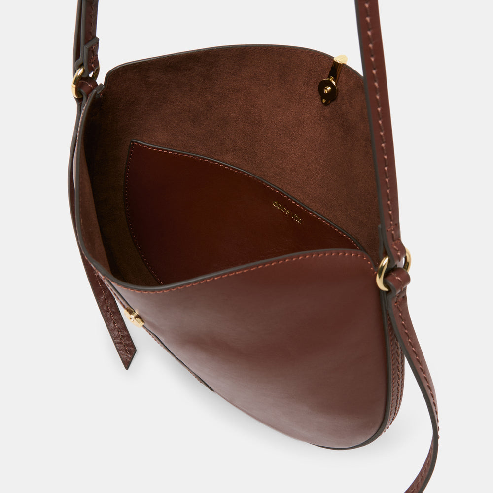 Burano Brown Leather Crossbody / Dolce Vita