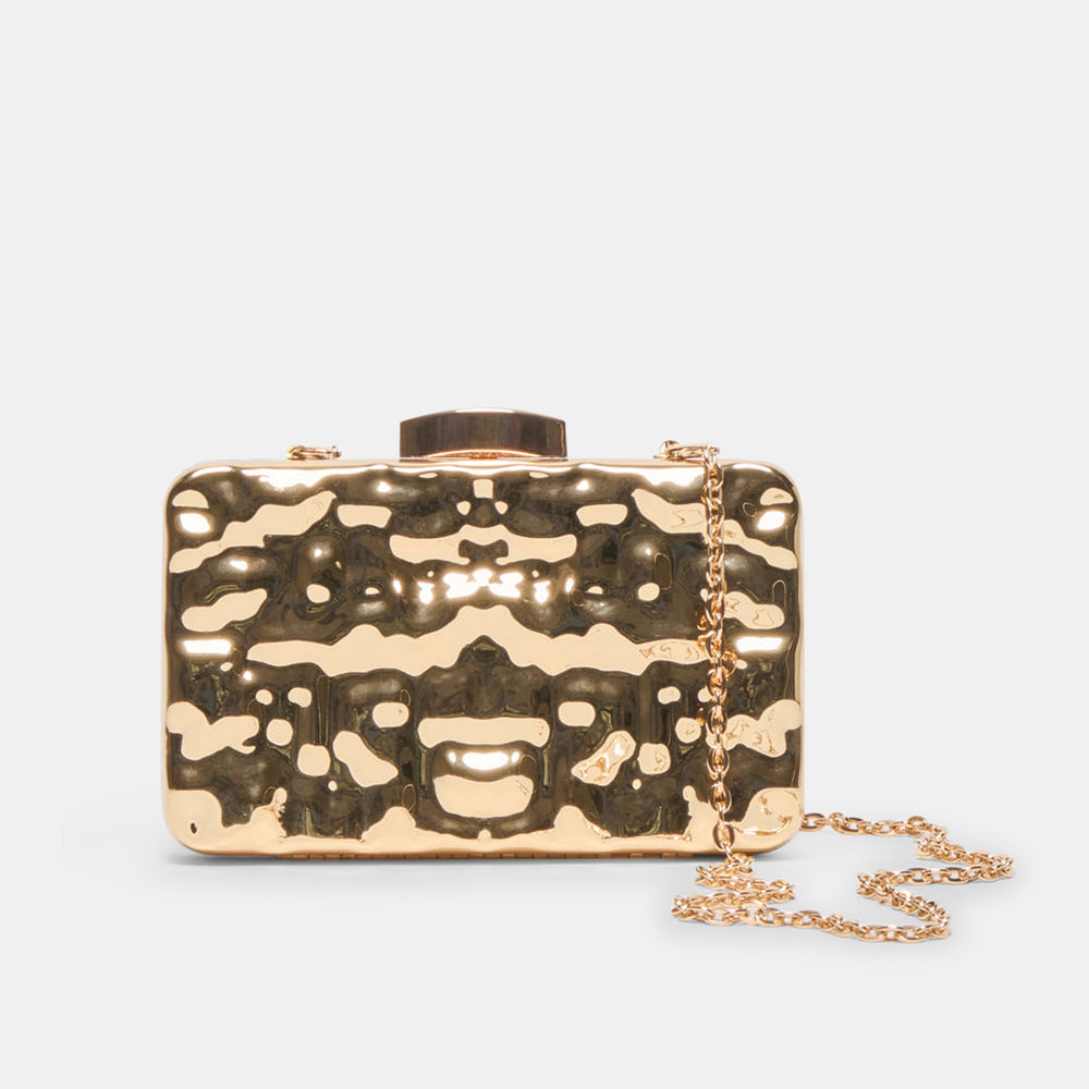 Delia Gold Metal Clutch / Dolce Vita