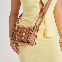 CASSIS CROSSBODY SADDLE NATURAL RAFFIA
 – Dolce Vita / Dolce Vita