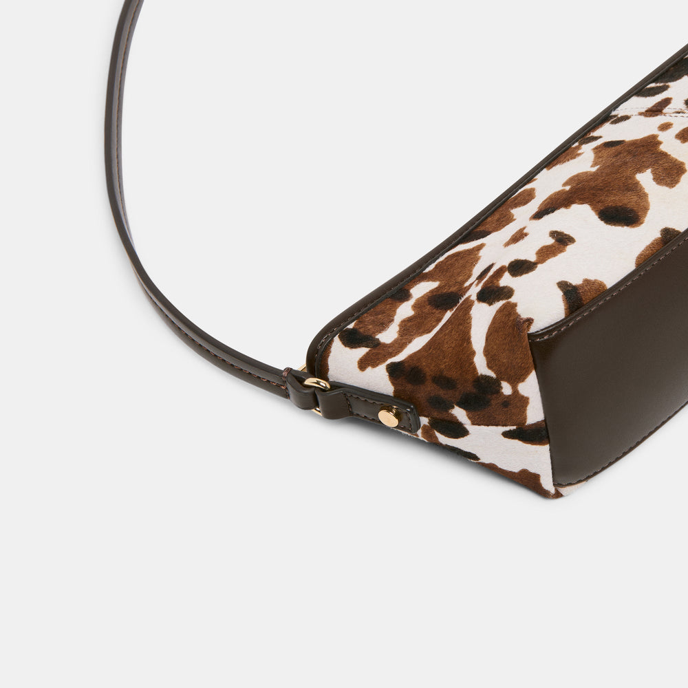 Savaii Cocoa Calf Hair Shoulder Bag / Dolce Vita