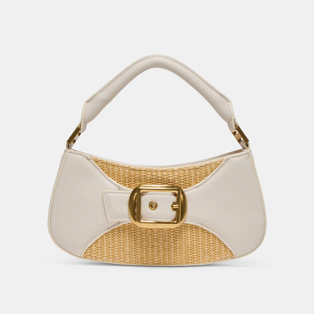 Nuala Raffia White Stella Handbag / Dolce Vita