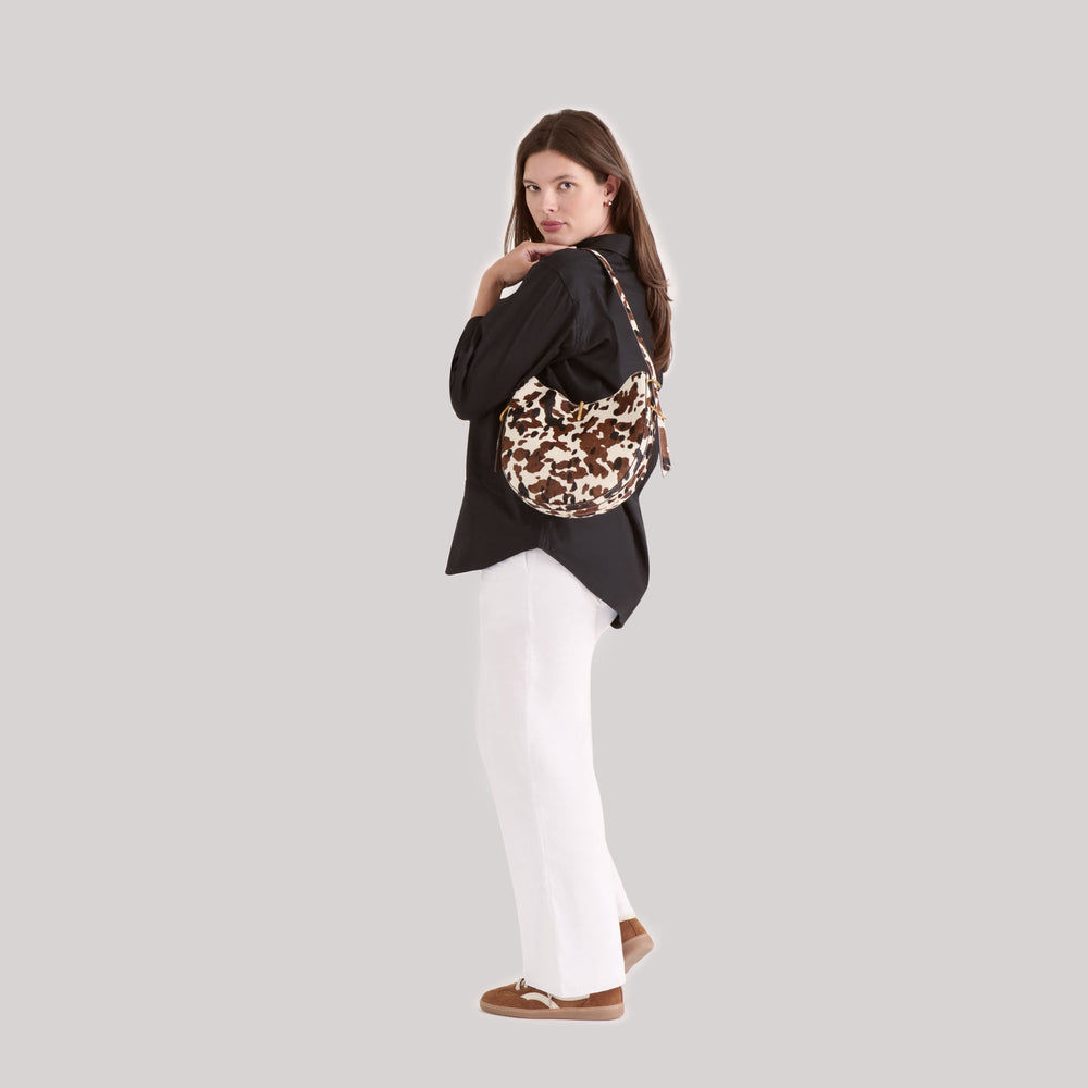 Bree Cocoa Calf Hair Shoulder Bag / Dolce Vita