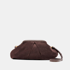 Sahara Espresso Suede Clutch / Dolce Vita