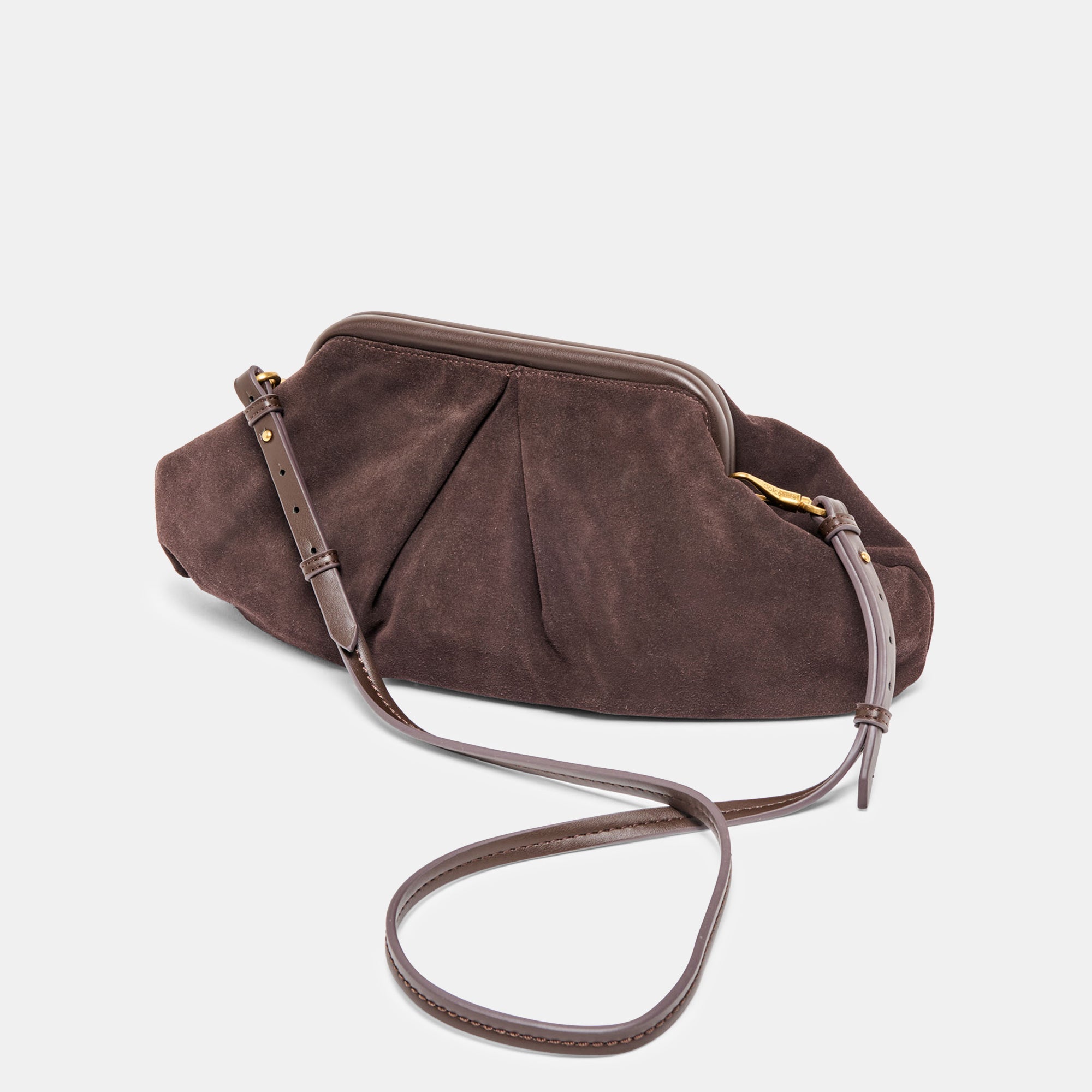Sahara Espresso Suede Clutch / Dolce Vita