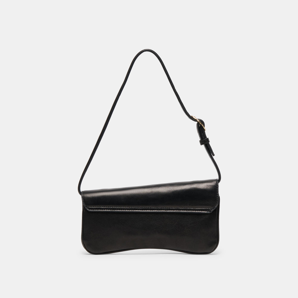 Azura Black Leather Shoulder Bag / Dolce Vita