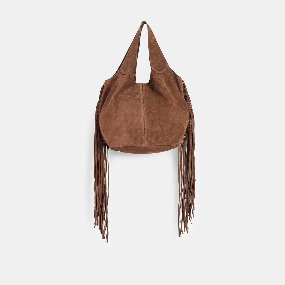 Nakoma Chocolate Suede Shoulder Bag / Dolce Vita