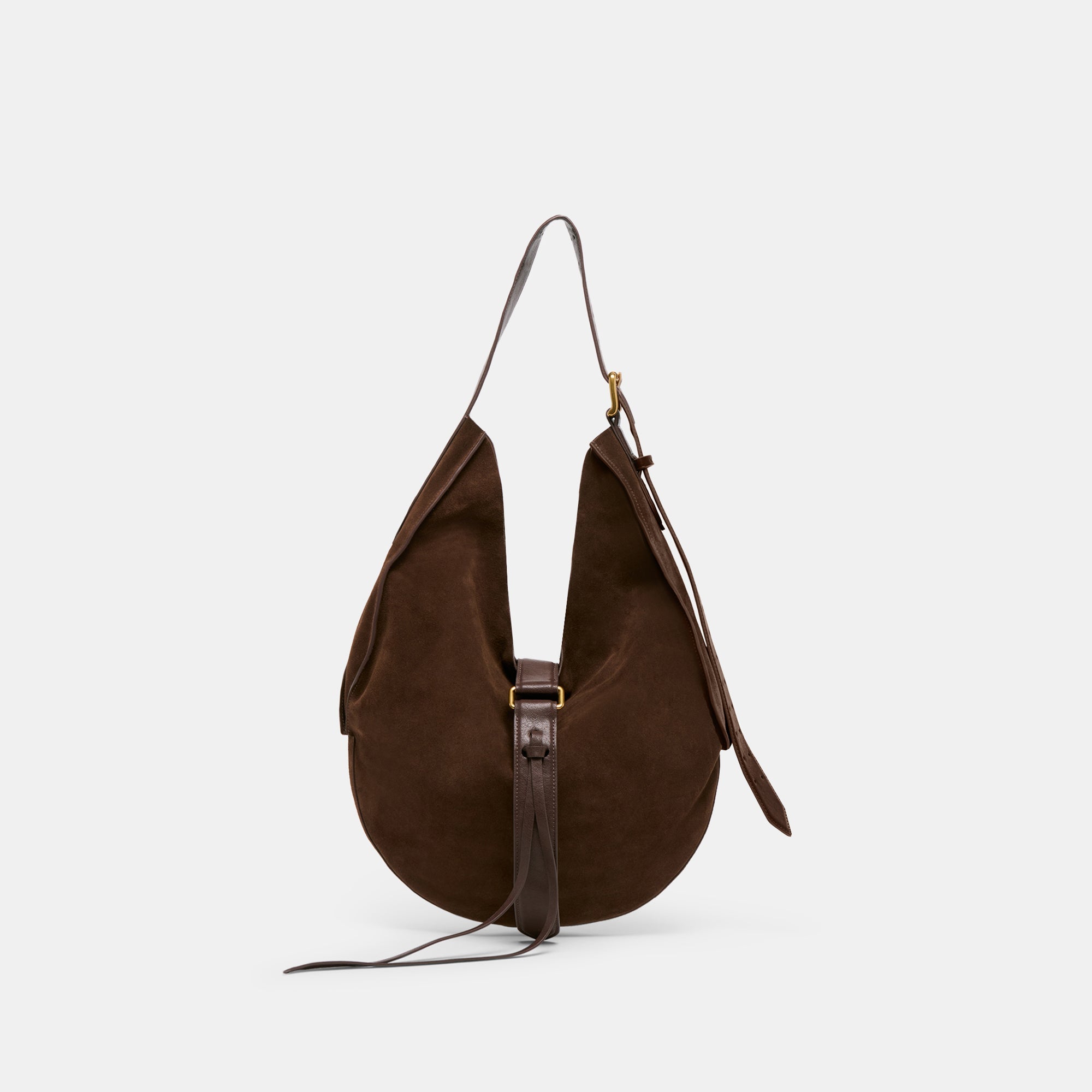 Oakley Chocolate Suede Tote / Dolce Vita