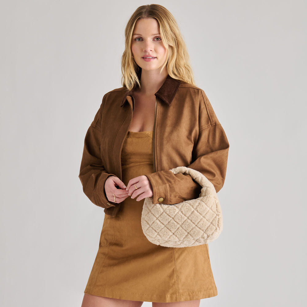 Frankie Natural Plush Handbag / Dolce Vita