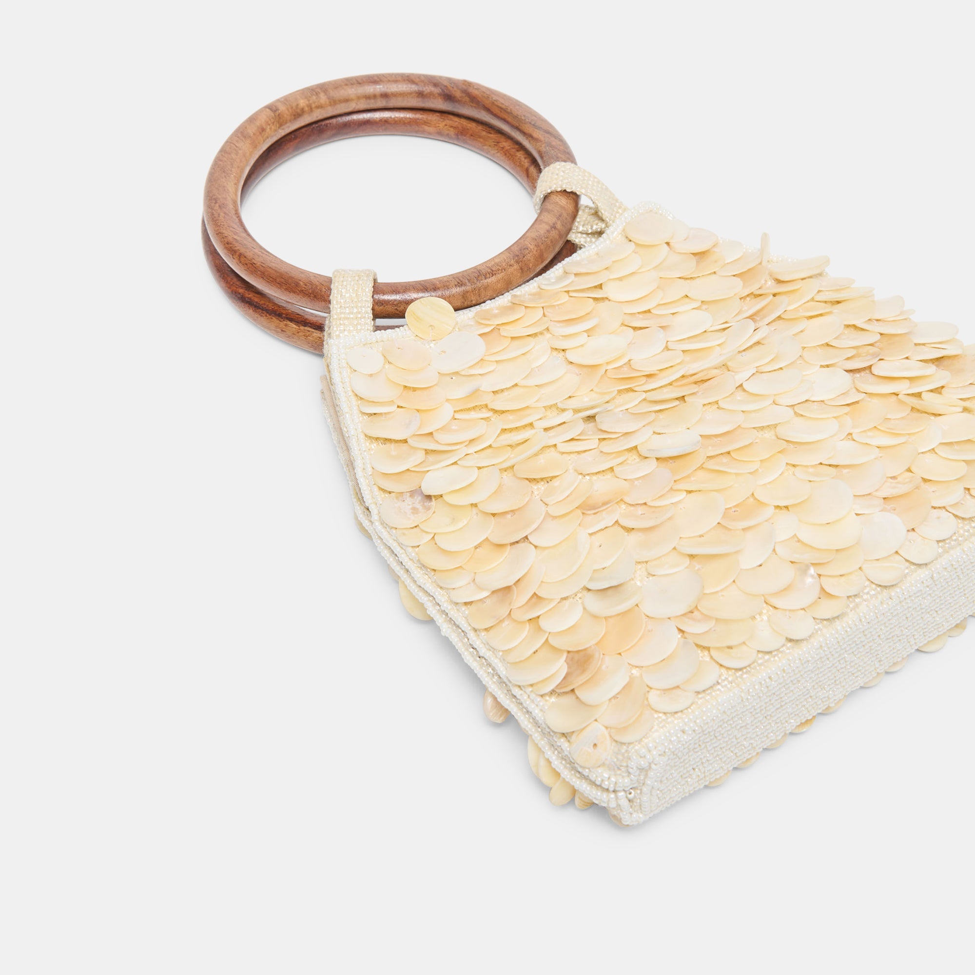 Allegra Natural Sequin Handbag / Dolce Vita