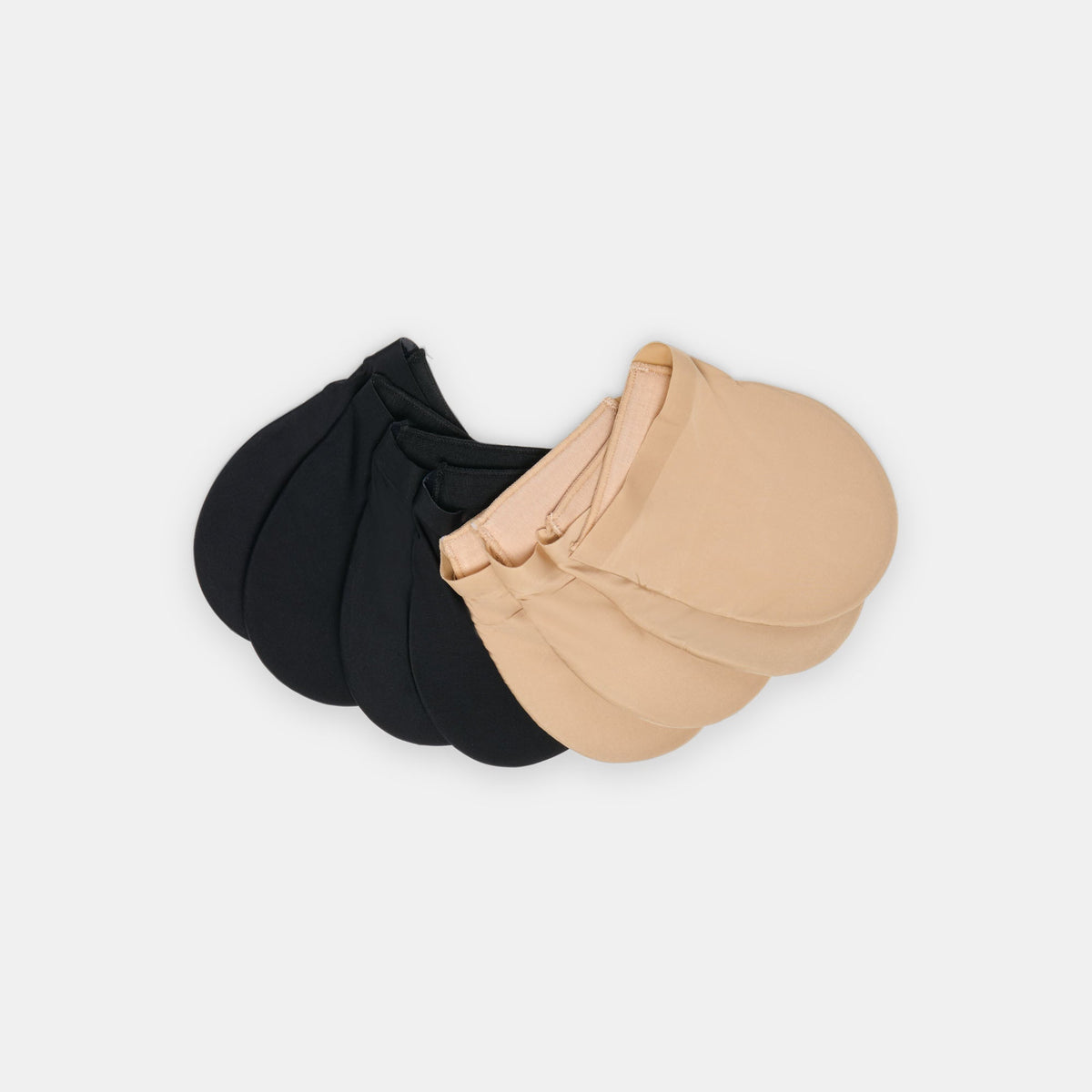 4-Pack Cushioned Tan Black Mule Toe Covers / Dolce Vita