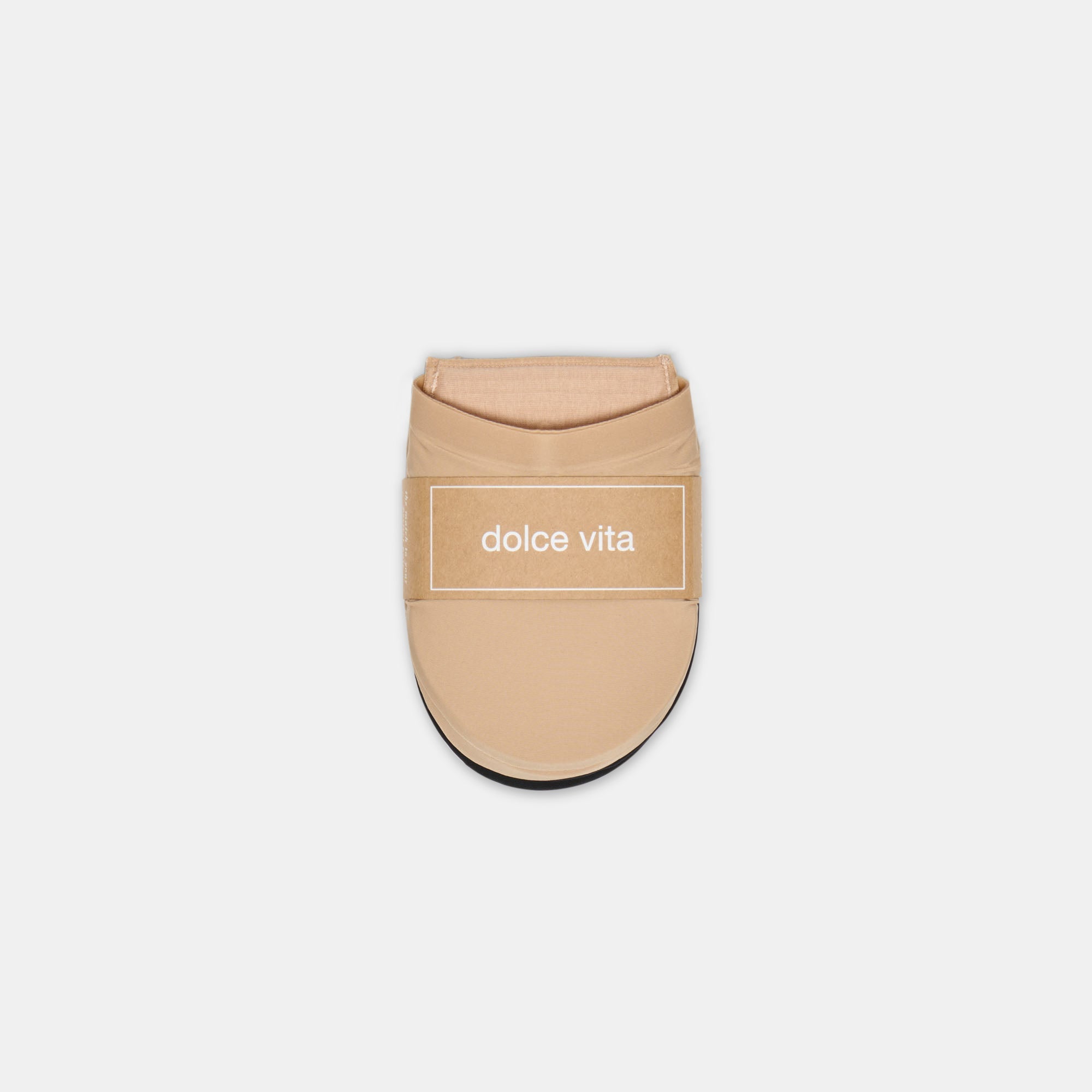 4-Pack Cushioned Tan Black Mule Toe Covers / Dolce Vita