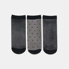 3-Pack Ditsy Dot Black Sheer Anklet Socks / Dolce Vita