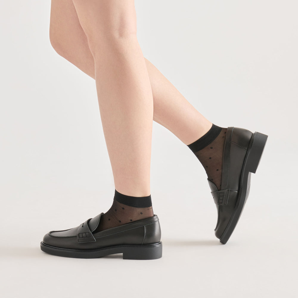 3-Pack Ditsy Dot Black Sheer Anklet Socks / Dolce Vita
