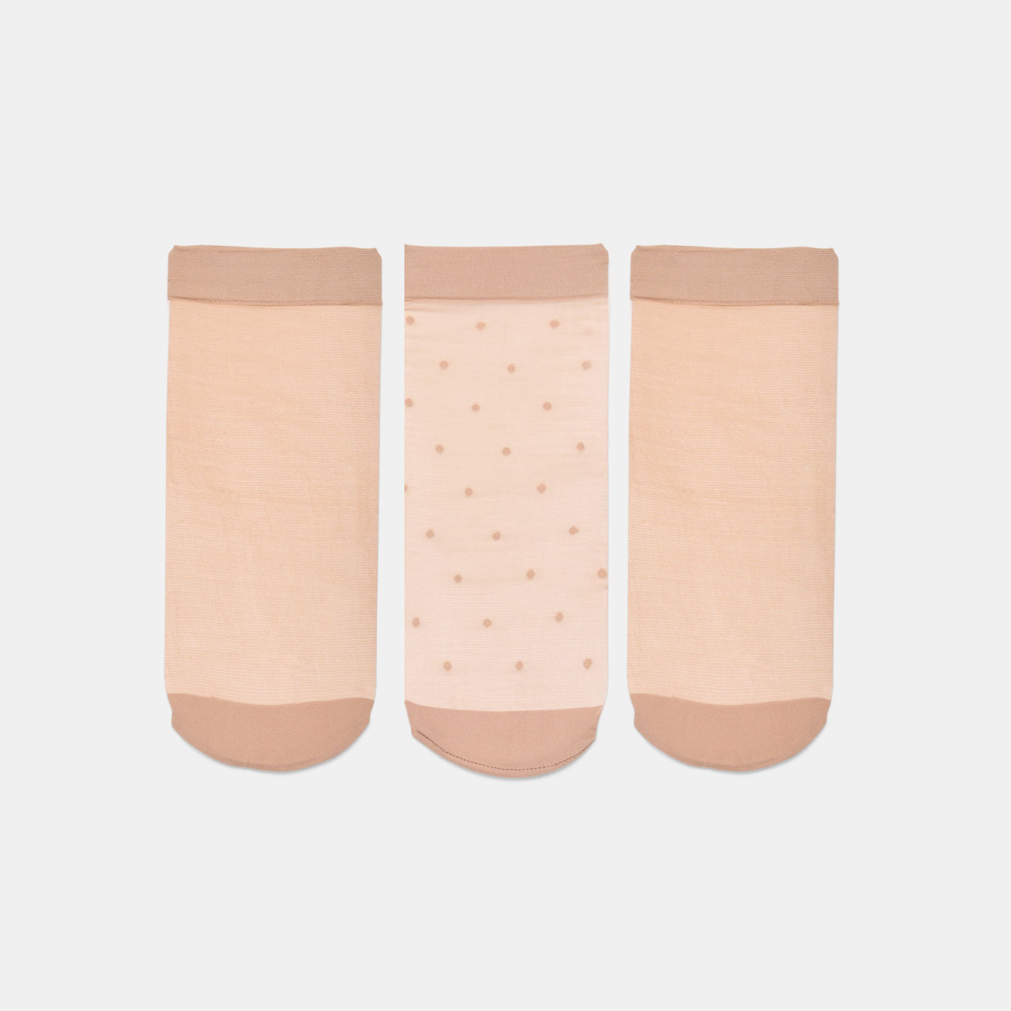3-Pack Ditsy Dot Blush Sheer Anklet Socks / Dolce Vita