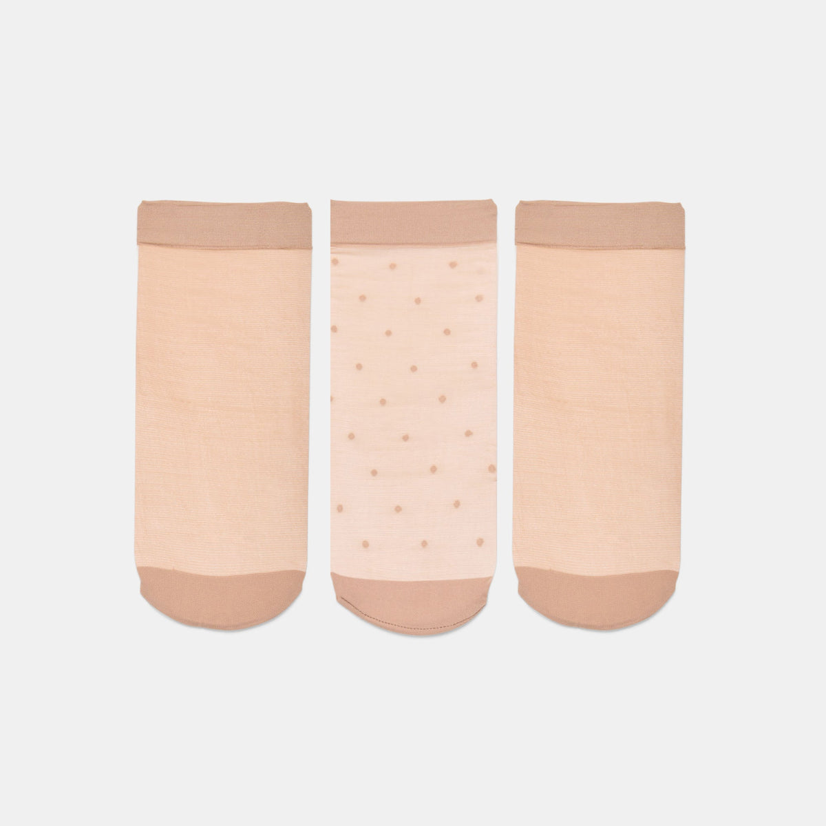 3-Pack Ditsy Dot Blush Sheer Anklet Socks / Dolce Vita
