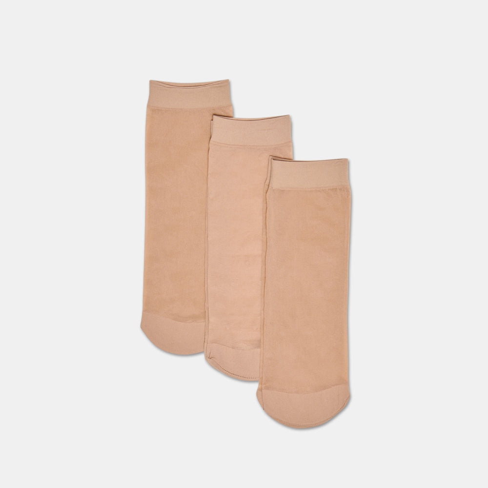 3-Pack Ditsy Dot Blush Sheer Anklet Socks / Dolce Vita