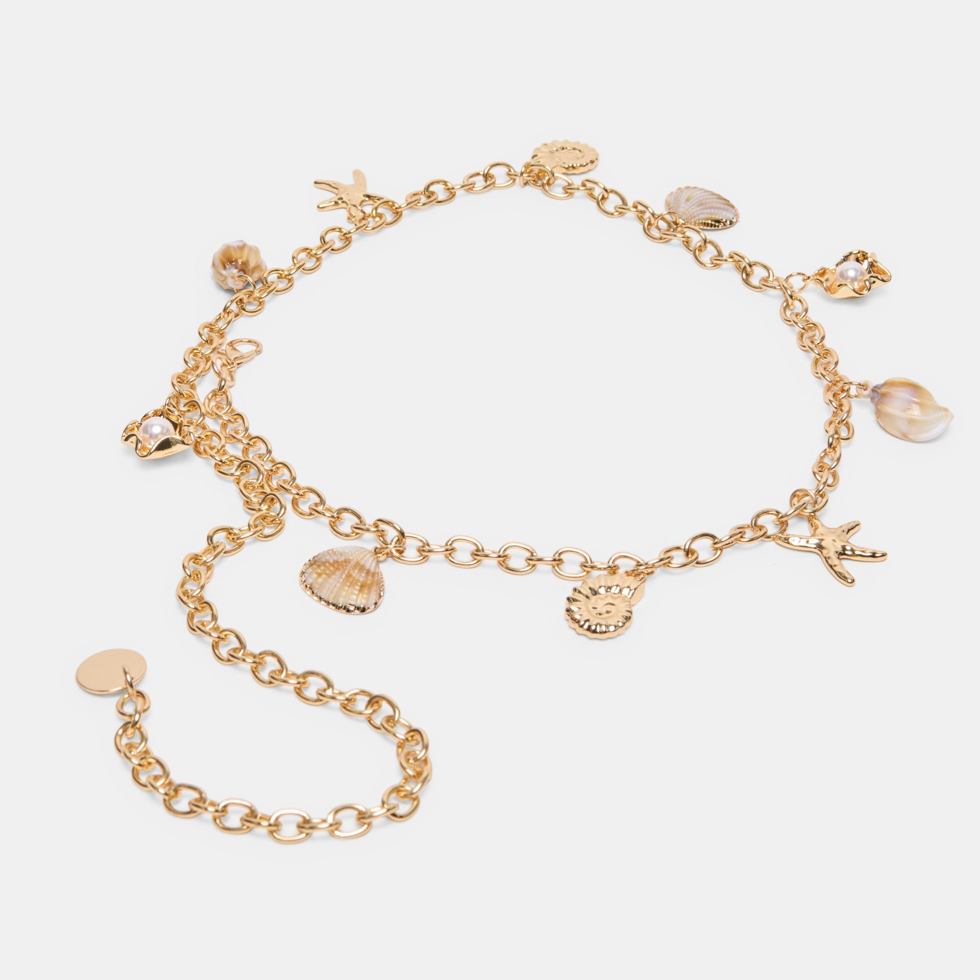 Shell Gold Chain Link Belt / Dolce Vita