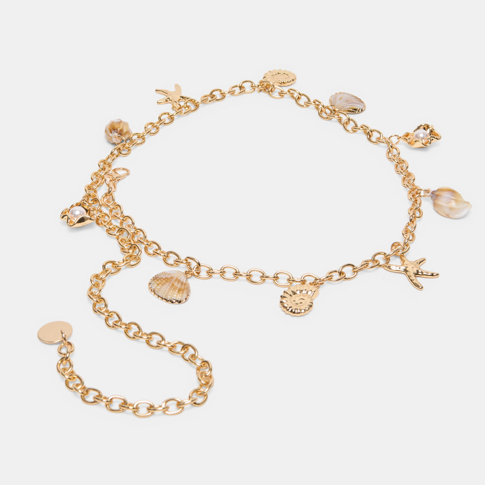 Shell Gold Chain Link Belt / Dolce Vita