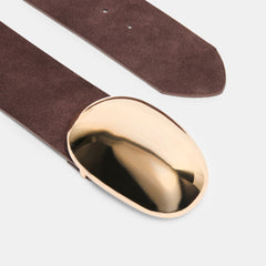 Bubble Mahogany Gold Buckle Belt / Dolce Vita